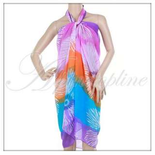 Beach Hawaiian Luau Wrap Scarf Sarong Dress Cover Up  