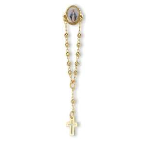    Lady of Grace One Decade Rosary Pin Lapel. Made in Brazil. Jewelry
