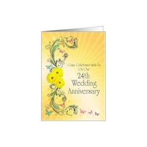  Invitation to 24th wedding Anniversary party Card Health 