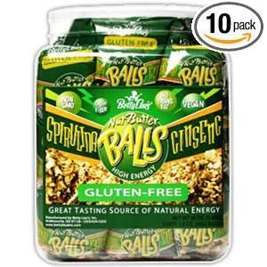   Spirulina Nut Butter Balls Ginseng Gluten Free, 1.4 Oz (Pack of 10