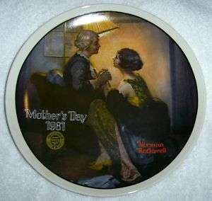 MOTHERS DAY 1981 NORMAN ROCKWELL Knowles LE Plate GIFT  