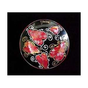     Hand Painted   Glass Dinner/Display Plate   10