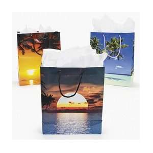   of 12 Sand Sun Beach Wedding Luau Gift Favor Bags