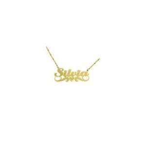   Name Necklace with Heart Design in 10K Gold (3 9 Letters) ladies gold