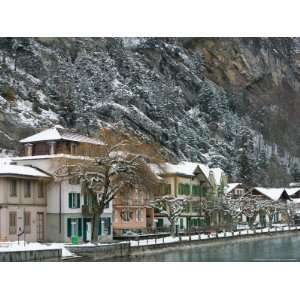 Buildings along Aare River, Interlaken, Bern, Switzerland Photographic 