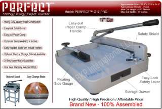 This auction comes with 1 G17 PRO paper cutter, 1 Extra Blade and 1 