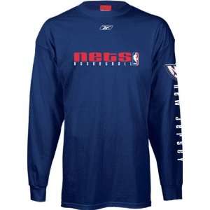  New Jersey Nets Team Practice Long Sleeve T Shirt Sports 