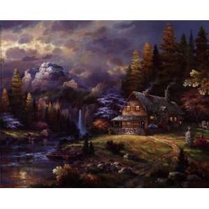  Mountain Hideaway Finest LAMINATED Print James Lee 10x8 