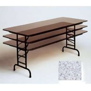   Top Folding Tables   Adjustable Height   Gray Granite