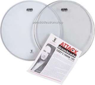 ATTACK DRUMHEAD TERRY BOZZIO SNARE PACK  1 PLY 14 COATED/ 14 CLEAR 