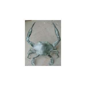    Outdoor Bronze Crab Statue   Green Patina