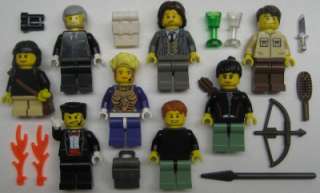 LEGO HUNGER GAMES MINIFIGS LOT Katniss Peeta city town people figures 