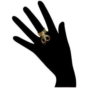  Handcuffs Charm Ring In Gold Jewelry