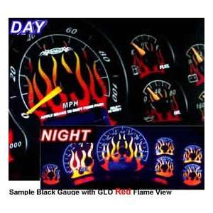 Nu Image Black Gauge Face with Glo Red Flames for 1990   1993 Ford 
