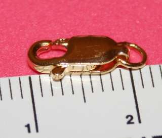 14K Real Solid Yellow Gold Lobster Clasp 10 x 5 mm 0.45 gr. Made in 
