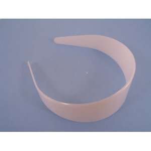  50mm White Plastic Headbands   12 Pieces Beauty