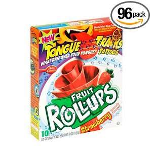 Fruit Roll Ups Strawberry Reduced Sugar, 0.5 Ounce Packets (Pack of 96 