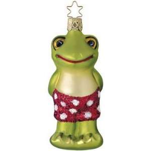    Glas of Germany Christmas Jumping Jack frog ornament