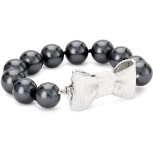 Kate Spade New York All Wrapped Up Pearls Grey and Silver Bracelet