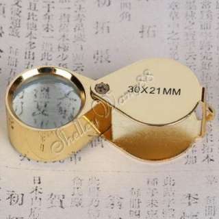 30x 21mm Golden Jewelers Eye Loupe Magnifier Magnifying glass