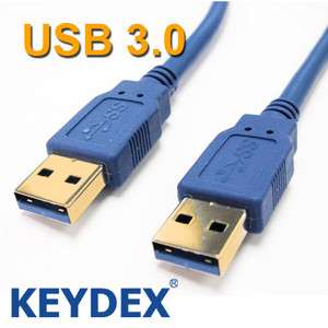KEYDEX 3.0 USB A Male to A Male AM AM Extension Gold plated cable 3 