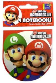 Super Mario Bros Wii Party Notebooks x 4  