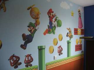 Super Mario Galaxy 2 Scene REPOSITIONABLE WALL STICKER Nintendo Wii 