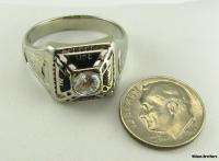 Knights Templar Masonic 14k Gold CZ Estate Symbol RING  