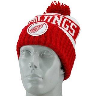 Mitchell & Ness Detroit Red Wings White Red Blue Cuffed Knit Beanie 