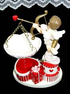 Vintage Cupid Candle Holder Home Interiors MIB Valentine Day Gift VHTF 