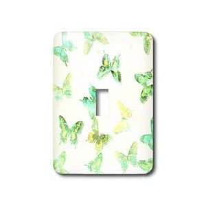 Patricia Sanders Creations   Green Vintage Butterflies   Light Switch 