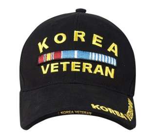 Deluxe Low Profile Cap Blk   Korea Veteran