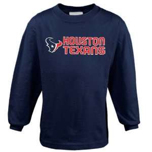 Reebok Houston Texans Preschool Navy Blue Summer Stack Long Sleeve T 