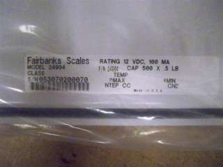 NEW Fairbanks 24904 Body Medical Health Scale 500#x.5  