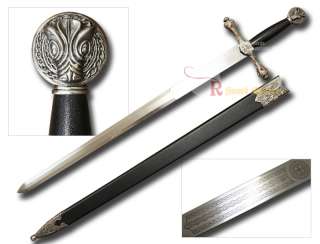 44 Excalibur Medieval Crusader Sword w/ Scabbard New  