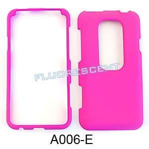   COVER CASE FOR HTC EVO 3D FLUORESCENT HOT PINK Cell Phones