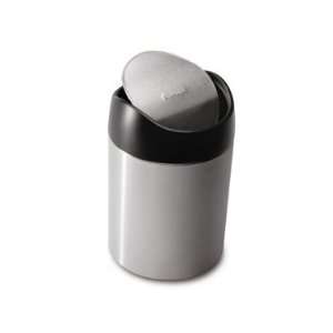  simplehuman 1.5 litre countertop trash can   brushed 