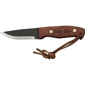   Hunters Fixed Blade Knife with Brown Oil Stained Ash Handles Sports