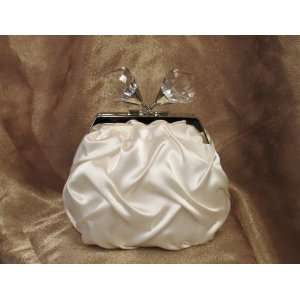 Sondra Roberts Pinched Satin Bridal Pouch   Four Colors