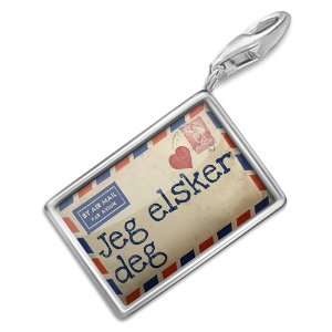 FotoCharms I Love You Norwegian Love Letter from Norway   Charm with 