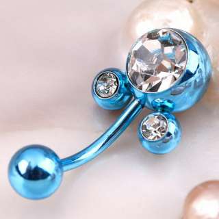 1p 16g Crystal Mickey Belly Button Navel Ring 5 Choices  