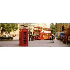 Phone Box, Trafalgar Square Afternoon, London, England, United Kingdom 