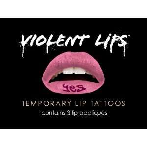  Violent Lips   The Pink Yes   Set of 3 Temporary Lip 