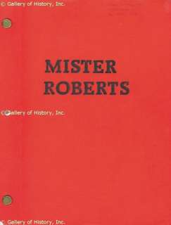MISTER ROBERTS TV CAST   SCRIPT SIGNED  