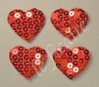 Padded Satin Heart Appliques Toppers Motifs x 150 Mix items in le 