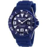 Haurex Italy 1K374UB3 Ink Blue Rubber Band Aluminum Watch