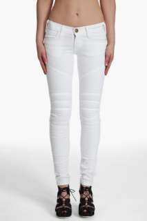 Current/elliott Moto Skinny White Jeans for women  