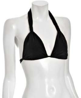 Despi black Marisa sliding triangle halter bikini top   up 