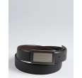 Lacoste black leather reversible logo engraved buckle belt   