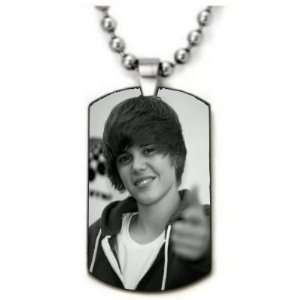  Justin Bieber Style 2 Dogtag Pendant Necklace w/Chain and 